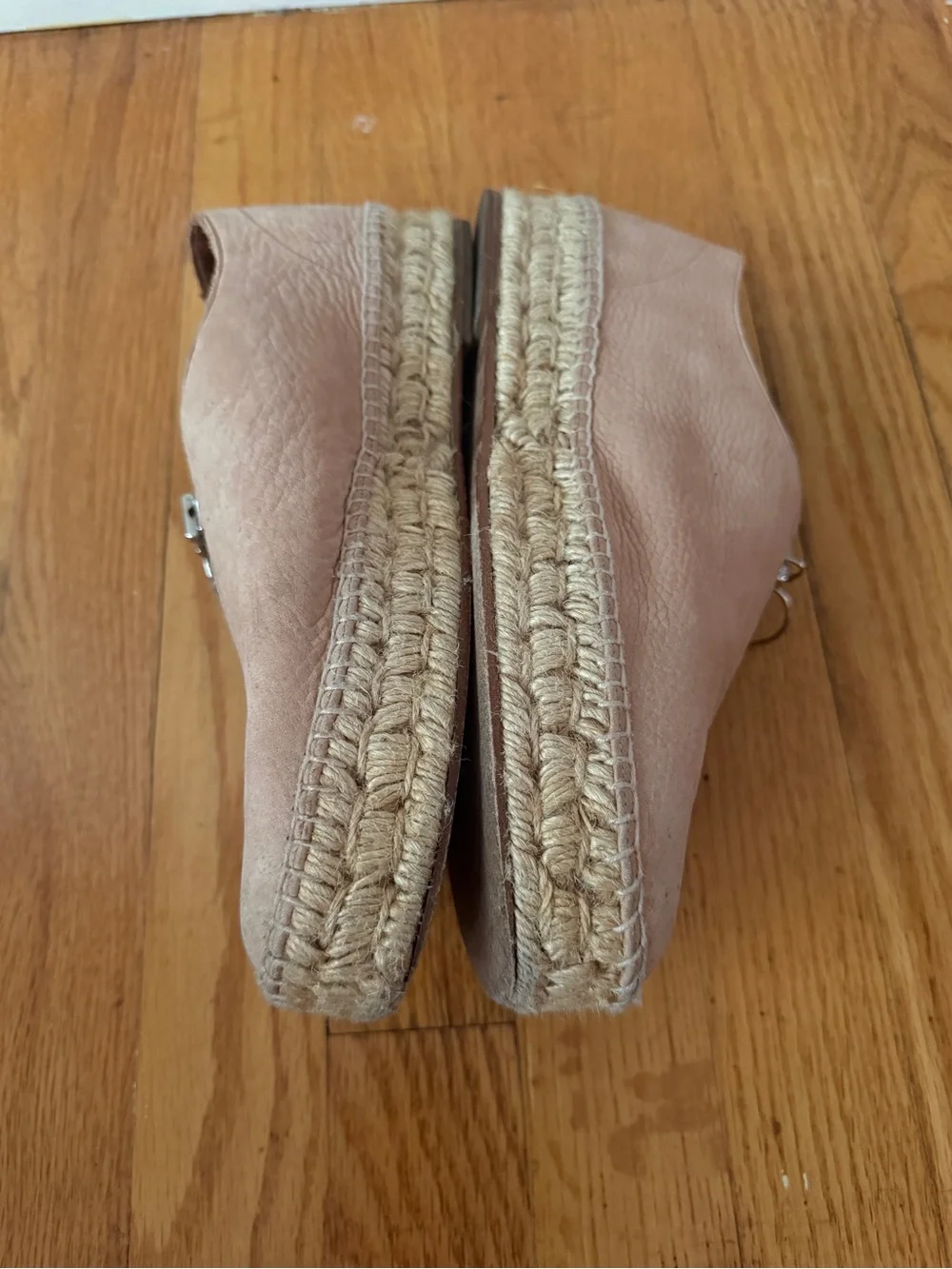Alexander Wang Blush Suede Zip-Front Espadrille Flats
